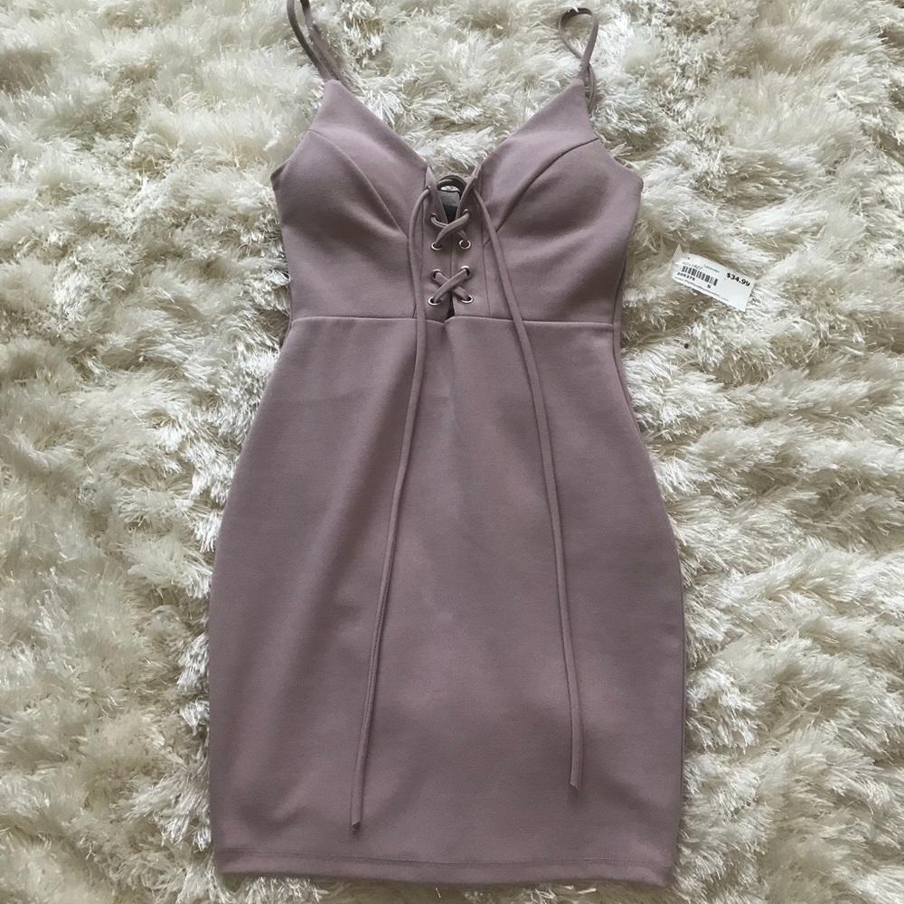 LAVENDER TIGHT MINI DRESS
